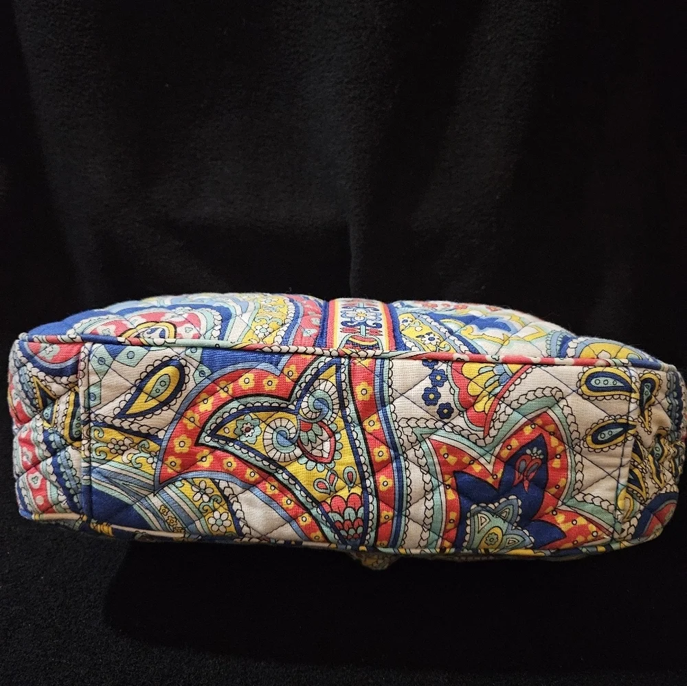 Vera Bradley Casdidy in Marina Paisley- Quilted Multi-color Fabric Shoulder Bag